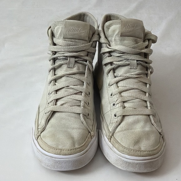 Women's Nike Court Legacy Cnvs Mid Light Bone/Sanddrift White DD0161-002 Size 8 - Picture 12 of 16